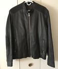 Men’s Leather Winter Jacket Top Gun First Class Racing Brown Size Large new