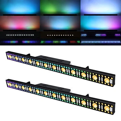2PCS 100W RGB LED Wall Washer Light Bar DMX Stage DJ Disco Party Wash Bar Lights - Image 1 of 4