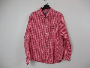 Ohio State Buckeyes Hemd Erwachsene Large weiß rot kariert Fußball OSU Freizeit Herren - Bild 1 von 16