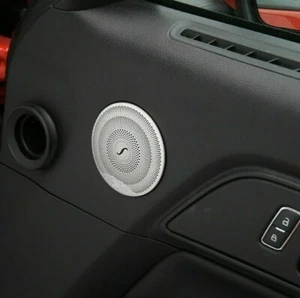 Door Speaker Panel Cover Trim For Ford Mustang 2015-2020 Al Chrome Accessories  - Picture 1 of 5