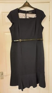 Collection at Debenhams size 16 lined Classic Office Wear Navy Blue Dress - Picture 1 of 11
