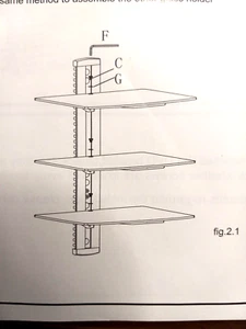 WALI Floating Wall Mounted Shelf System with 3 Tempered Glass Shelves - Picture 1 of 10