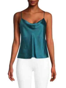 $225 NWT Vince Cowlneck Silk Strap Satin Blue Waltz Top sz XL V853312597 - Picture 1 of 2