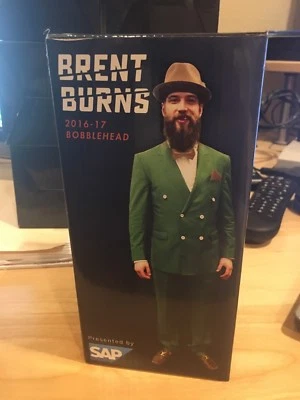 SAN JOSE SHARKS 2016-17 Brent Burns Bobblehead Burnzie Game Day Suit NEW in Box - Image 1 of 4