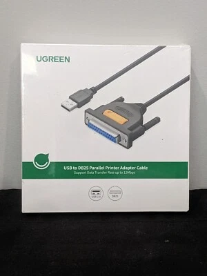 UGREEN USB to DB25 Parallel Printer Cable Adapter Connector - Image 1 of 2