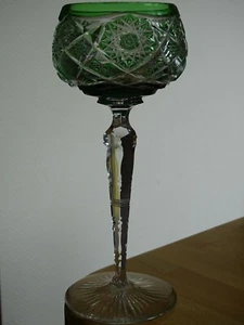 1 COPA DE VINO ROEMER VINTAGE CRISTAL ESTILO VERDE LOOK SAINT LOUIS O VAL LAMBERT - Imagen 1 de 12