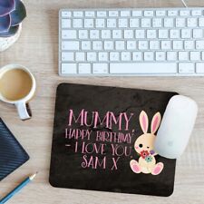 Personalised Happy Birthday I Love You Mummy Mouse Mat Pad Gift 24cm x 19cm