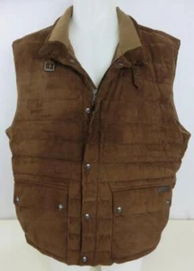 Polo Ralph Lauren Marrón Gamuza Cuero Plumón Acolchado Chaleco Puffer Talla XXL USADO EN EXCELENTE ESTADO - Imagen 1 de 10