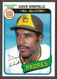 1980 Topps Burger King Pitch, Hit & Run #22 Dave Winfield - San Diego Padres - Picture 1 of 2