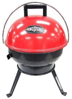 Kingsford 14" Kettle Charcoal Grill with Hinge, Red & Black ~ Brand New In Box - Image 1 of 2