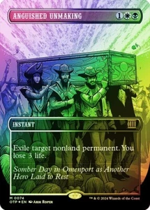 Anguished Unmaking TEXTURED FOIL 0074 Mythic Outlaws Thunder Junction OTP MTG - Foto 1 di 1