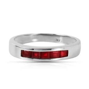 0.60 tctw 14k Solid Gold Natural Red Ruby Ring Princess Cut Gemstone Size 5.5-11 - Picture 1 of 8