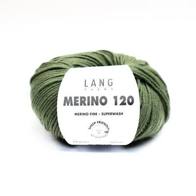 Lang Yarns Merino 120 krokodilgrün (Preis=1 Stk.) - Bild 1 von 2