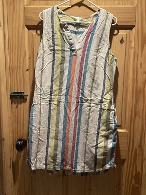 Vestido vintage GUCLarge L Time and True a rayas para mujer con bolsillos y forro interior Foto 1 de 4