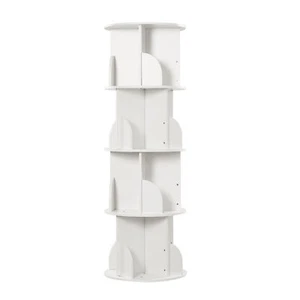 4 Tier 360° Rotating Bookshelf Tower Bookcase Storage Shelf/Display Rack- - Picture 1 of 7
