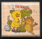 FRIENDS SUZY'S ZOO DUCK TURTLE BEAR 602C RUBBER STAMPEDE Spafford ART wood stamp