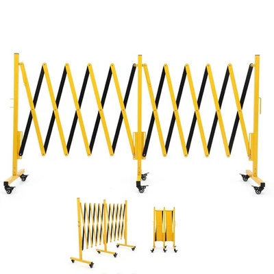 Metal Expandable Barricade Portable Safety Barrier Gate Outdoor 196.9x40 inches