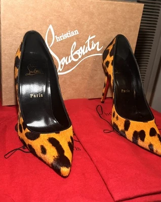 Christian Louboutin So Kate 120 Leopardo Poni Pelo Tacones Talla 36 - con Caja/Cubiertas Foto 1 de 4