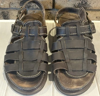 Sandalias de pescador Dr. Martens para hombre cuero marrón 8092 vintage Y2K Foto 1 de 4