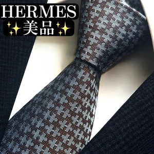 HERMES Tie Hermes Fasone H Pattern Logo Jacquard High Quality - Picture 1 of 11
