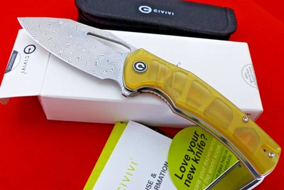 Cuchillo cerrado Civivi 4,75" Damasco BullTusk Linerlock Flipper C23017-DS1 COMO NUEVO Foto 1 de 4