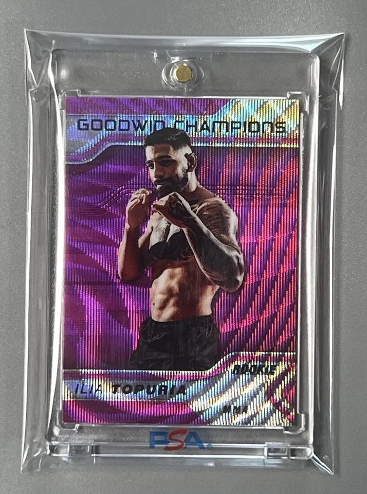ILIA TOPURIA 🏆 UFC WORLD CHAMPION!!! “RARE” ✨ROOKIE✨ CARD (PINK REFRACTOR) - Image 1 of 2
