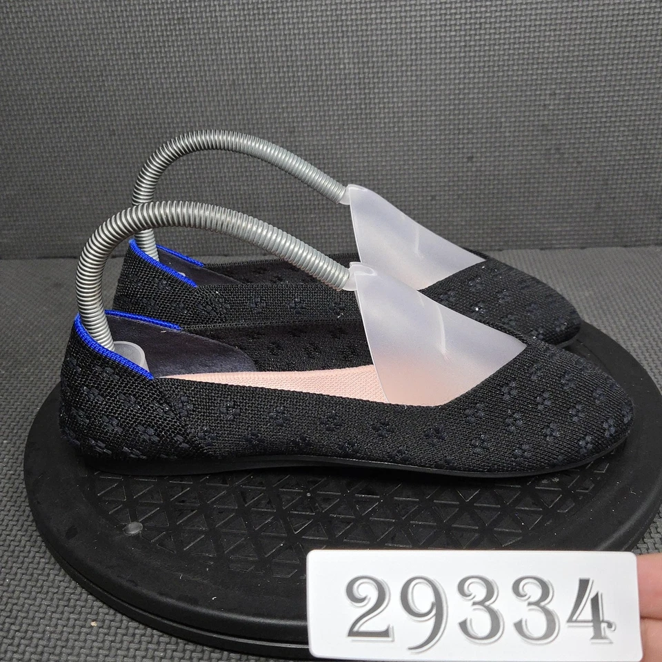 Zapatos Rothy's para mujer talla 7 negros planos tejidos punta puntiaguda ecológicos ballet Foto 1 de 4