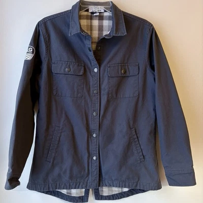 Vantage Barn Chore Jacket Medium Gray Flannel Lined LG Seeds Logo - Image 1 of 4