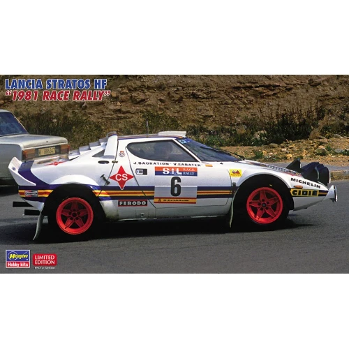 1 24 HASEGAWA Lancia Stratos Hf #6 Rally Race 1981 Bagration Sabater Kit HA20561