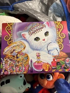 Lisa Frank weiße Katze Schreibwaren Box oder Schmuckkästchen Karton sauber gute Ecken - Bild 1 von 6
