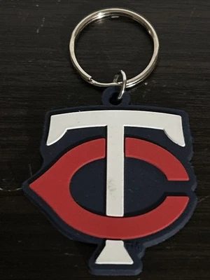 Minnesota Twins Keychain Official Team Logo MLB Baseball 2019 Rubber Key Ring - Image 1 of 2