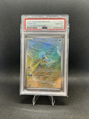 2023 Pokemon Scarlet & Violet Mew EN-151 Squirtle #170 Illustration Rare PSA 10 - Image 1 of 2