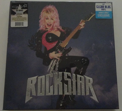 DOLLY PARTON ~ ROCKSTAR~ LIMITED EDITION 4x CLEAR BLUE COLOR VINYL LP BOX SET - Image 1 of 4