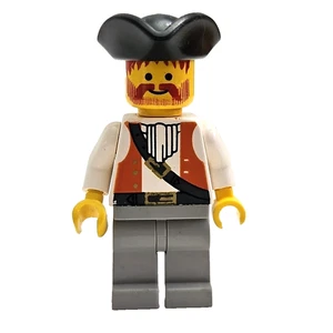 Lego Pirates Minifigure Pirate Brown Vest Ascot pi053 Skull's Eye Schooner 6286 - Picture 1 of 5