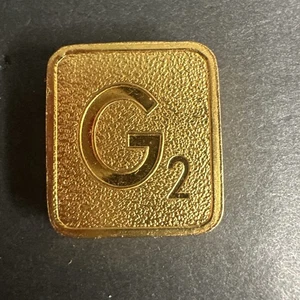 Scrabble Buchstabe G Gold Ersatz Einzelfliese Franklin Mint Sammler - Bild 1 von 3