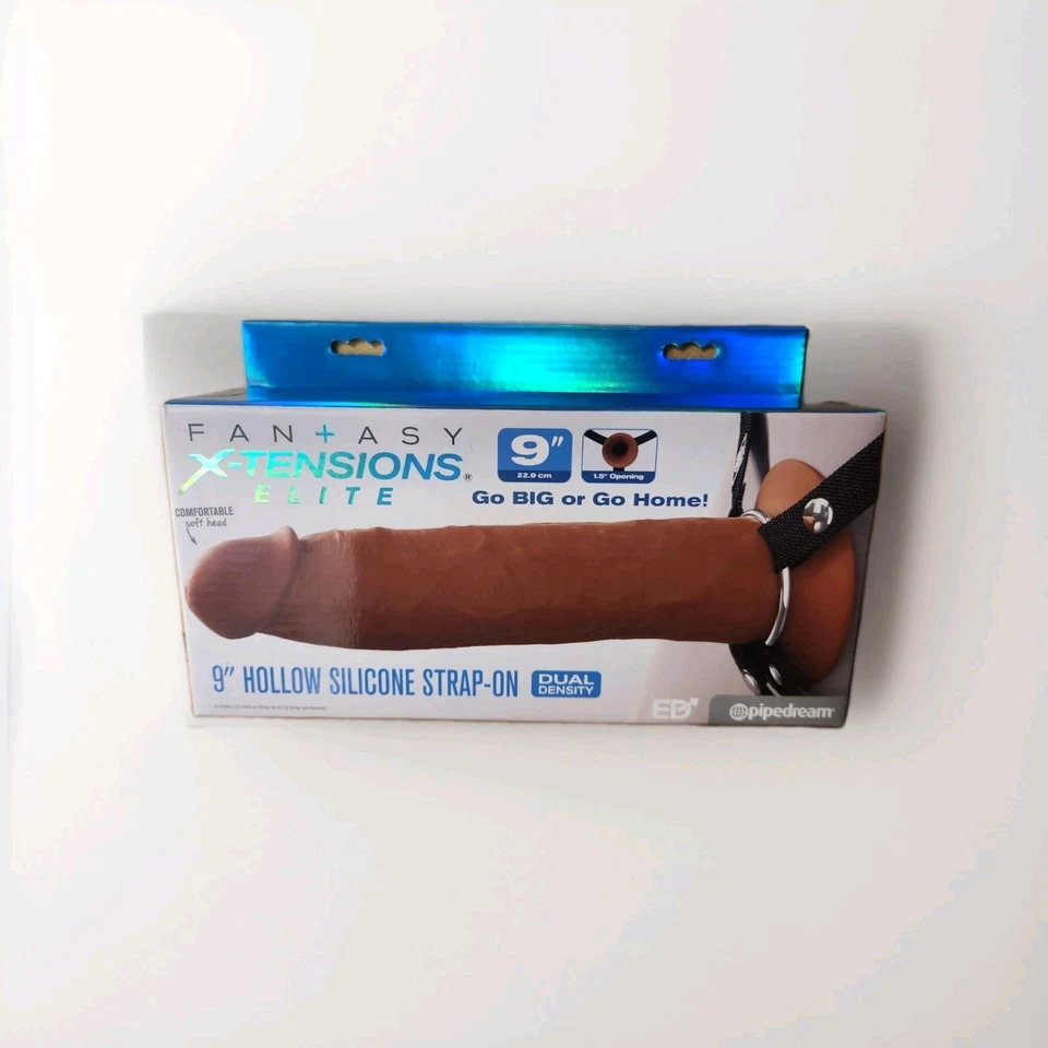 Pipedream Fantasy X-Tensions Elite 9 дюймов полый силиконовый ремешок комплект - коричневый - Изображение 1 из 1