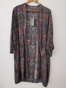 BNWT Next x William Morris Floral Print Short Sleeve Kimono Size Large * NEW - Picture 1 of 14