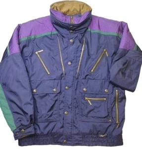 Ossi Skiwear Ski Jacket Full Zip Snaps Nylon Lining Skier Men's Large - Picture 1 of 11