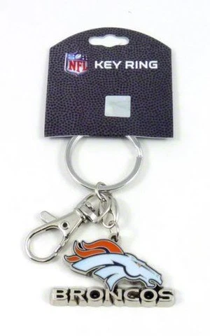 Denver Broncos Keychain Metal Heavyweight Team Logo Key Ring Cover