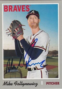 MIKE FOLTYNEWICZ ATLANTA BRAVES SIGNED HERITAG CARD TEXAS RANGERS HOUSTON ASTROS - Picture 1 of 1
