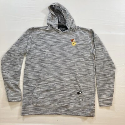 Sudadera con Capucha Dikotomy Para Hombres XL Terry Gris Brezo Cara Smiley Logo Bomba Usada en Excelente Condición Foto 1 de 4