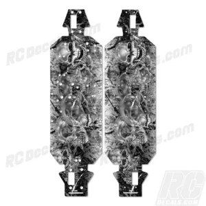 LOSI 5IVE T 4WD 2.0 TRUCK CHASSIS PROTECTOR WRAP GRAPHIC SKULLS LOS251072 - Picture 1 of 1