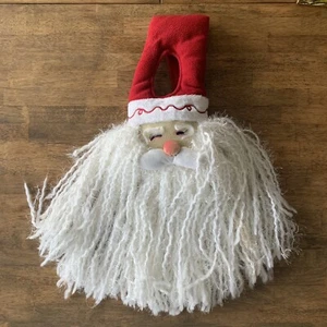 ENORME Llamador de Puerta Cara de Papá Noel Perchero de Pared Decoración de Navidad con Campanas 28 pulgadas - Imagen 1 de 11