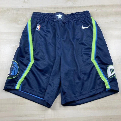 Dallas Mavericks Shorts Mens Large 38 Blue Green Nike NBA Swingman City Edition Cover
