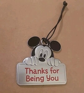 Mickey Pewter Ornament Disney Hallmark “Thanks for Being You” 2 1nch - Picture 1 of 2