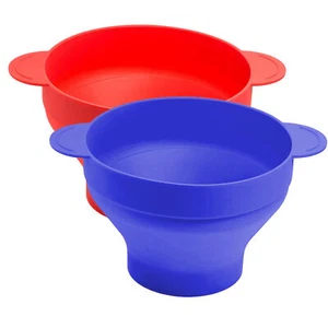 1pc Microwave Popcorn Bowl Silicone Safe Foldable Food Container for Home, Party - Picture 1 of 14