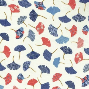 Textiles franceses HOJAS DE GINKGO tela 100% algodón 160 cm de ancho - por medio metro - Imagen 1 de 2