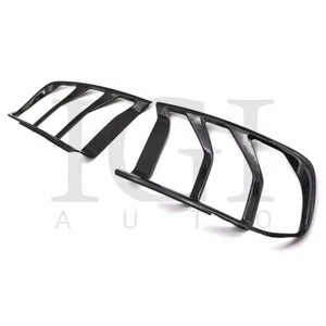Real Carbon Fiber Tail Light Cover Gloss Black Trim For 2018-2021 Ford Mustang - Picture 1 of 4