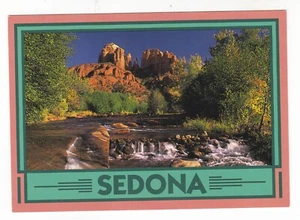 SEDONA ARIZONA CATHEDRAL ROCK MOUNTAIN STREAM SANDSTONE BUTTE POSTCARD AZ !! - Picture 1 of 2