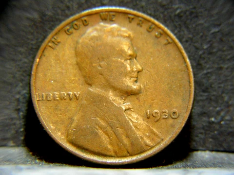 1930 Wheat Penny Error--Lamination Peel on Reverse--#386 Cover